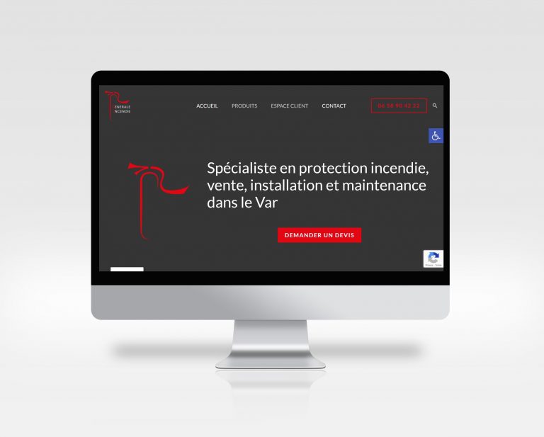 mockup du site internet de Générale Incendie créé par Studio Caleo