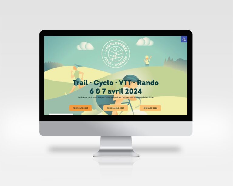 maquette de la page d'accueil du site web de l'Agglomérée, créé par Studio Caleo (webdesigner freelance)