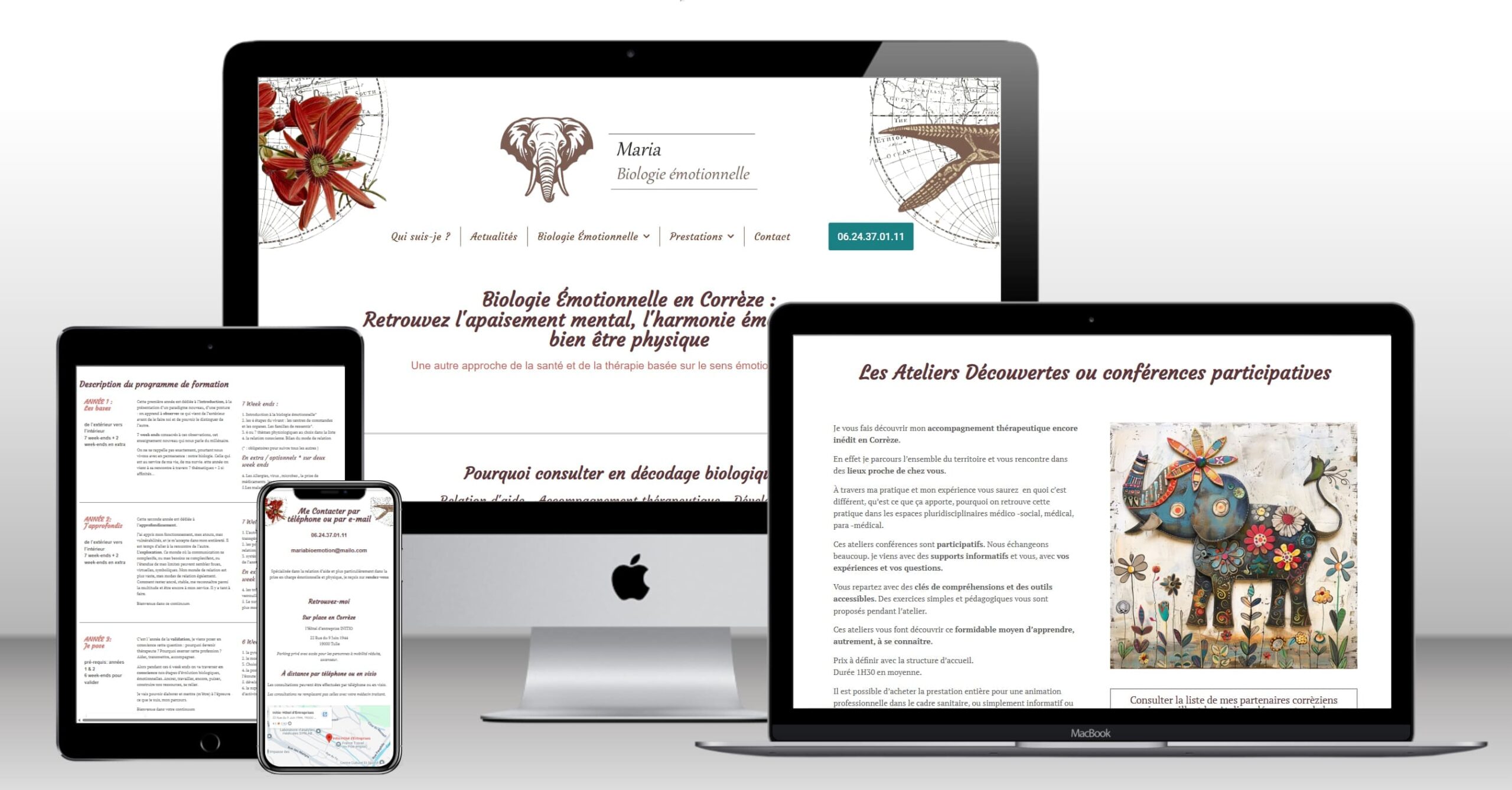 Amélioration du site internet d’une thérapeute